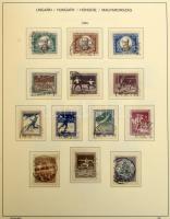 Magyar gyűjtemény a Krajcárosoktól 1944-ig, sorokkal, blokkokkal, portókkal, előnyomott albumban, cs...