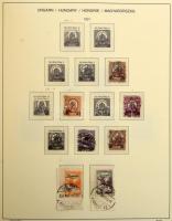 Magyar gyűjtemény a Krajcárosoktól 1944-ig, sorokkal, blokkokkal, portókkal, előnyomott albumban, cs...