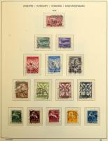 Magyar gyűjtemény a Krajcárosoktól 1944-ig, sorokkal, blokkokkal, portókkal, előnyomott albumban, cs...