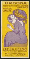 Nagykőrös Orgona crém gyógyszertári számolócédula.
