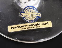 Kaspar 2 darab gyertyatartó, jelzett, egyiken lepattanással, m: 23 cm alatt