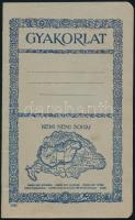 ca 1930 Irredenta gyakorló füzet térképpel, üres, jó állapotban