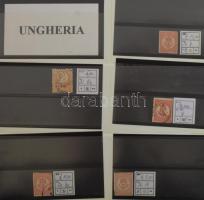 Magyar tétel 1871-től, benne sorok, vágottak, blokkok, SAFE berakóban, gyűrűs borítóval