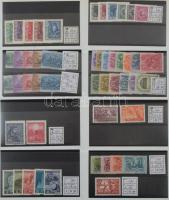 Magyar tétel 1871-től, benne sorok, vágottak, blokkok, SAFE berakóban, gyűrűs borítóval