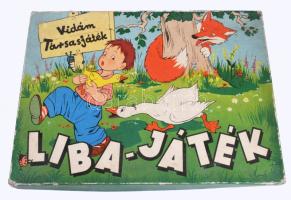 Cca 1970. Vidám társasjáték ,,Liba-játék. Kissé kopottas doboz. Minerva - Keresztes Tibor/ Kossuth Sokszorosító F. v.: Schäffer Gyula