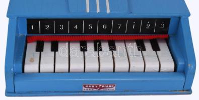 Baby Piano játékzongora, kissé kopott, eredeti dobozában