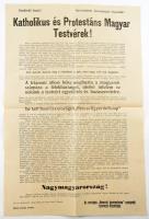 ca 1920 A trianoni béke kapcsán megszervezendő Nemzeti Gyermeknap ünnep propaganda plakátja a csongrádi szervező bizottság kiadásában. 31x50 cm