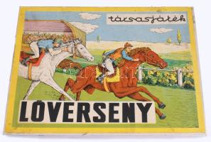 Lóverseny társasjáték, dobozában.