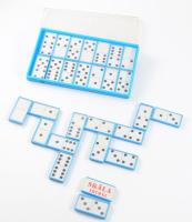 Domino szett, dobozában, 10x19 cm