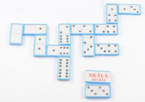 Domino szett, dobozában, 10x19 cm