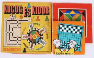 8 darab retro és régi társasjáték, klf méretben