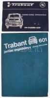 Trabant 601 javítási segédkönyv. Bp., 1981, Műszaki Könyvkiadó. Kiadói egészvászon-kötés, kissé sérült borítóval, ázásnyomokkal. + Trabant 601, 601 S, 601 S de luxe típusú személygépkocsi üzemeltetési útmutatója. Leipzig, 1986, VEB Fachbuchverlag. Kiadói tűzött papírkötés, kissé viseltes borítóval.