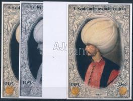 2021/07 Szulejmán 4 db-os emlékív garnitúra (30.000)