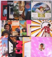 16 darab bakelit lemez, közte Zizi Labor, Ihász, Halász Judit, Szécsi Pál, Dolly Roll, Neoton Família, Universal, stb.