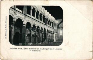 Thessaloniki, Saloniki, Salonica, Salonique; Intérieur de la Djami Kassémié ou la Mosquée de St Dimitri á Salonique / St. Dimitrius church, interior (szakadások / tears)