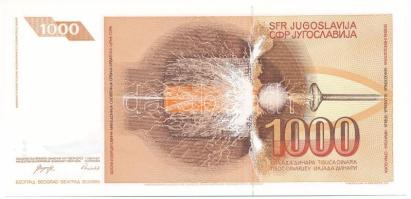 Jugoszlávia 1990. 1000D T:AU
Yugoslavia 1990. 1000 Dinara C:AU
Krause P#107