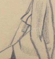 EG jelzéssel: Amikor a modell kifordul magából. Akt, Ceruza, papír, jelzett. 23x31 cm