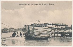 Cuprija, Maismühlen auf der Morawa / corn mill, boat mill