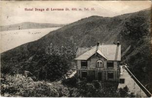 1912 Lovran, Lovrana; Villa Irma, Hotel Draga di Lovrana / szálloda, nyaraló / hotel, villa (gyűrődés / crease)