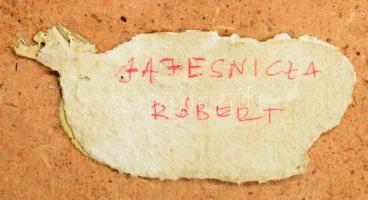 Jajesnica Róbert (1934- ): Amazon. Tűzzománc, jelzett, 5,5x10,5 cm fa alapon, jelzett