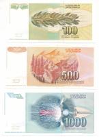 Jugoszlávia 1991. 100D - 1000D (3xklf) T:UNC-AU
Yugoslavia 1991. 100 Dinara - 1000 Dinara (3xdiff) ...
