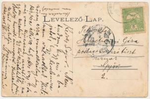 1908 Mócs, Mociu; Mócs-vidéki takarékpénztár, Csendőrlaktanya. Csízhegyi S. fényképész / savings ban...