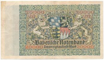 Német Birodalom / Bajorország 1923. 20.000M T:F szép papír
German Empire / Bavaria 1923. 20.000 Mar...