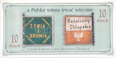 Lengyelország DN(~1980) téglajegy 10Zl T:AU, hajtatlan, foltos Poland ND(~1980) brick ticket 10 Zlotych C:AU, unfolded, spotted