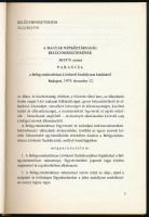 A Belügyminisztérium lövészeti szabályzata. (Belső használatra!) Számozott, 1359. sorszámú példány. ...