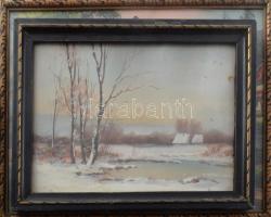 8-10 db gyenge akvarell, tempera munka és néhány nyomat, gobelin keretezve, közötte aranyos kutyás k...