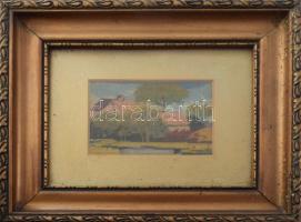 8-10 db gyenge akvarell, tempera munka és néhány nyomat, gobelin keretezve, közötte aranyos kutyás k...