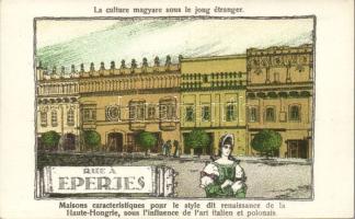 Eperjes Renaissance house litho