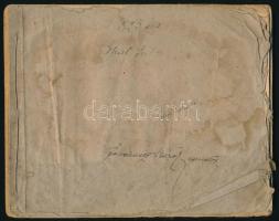 1925-1929 Farteinesz Károly csendőr kéziratos füzete, elején az életről, majd az általa írt szerelmes versekkel