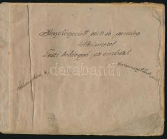 1925-1929 Farteinesz Károly csendőr kéziratos füzete, elején az életről, majd az általa írt szerelme...