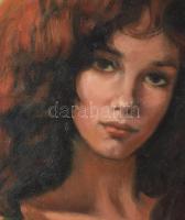 Jeckel Ferenc (1950-2012): Carmen. Olaj, farost 70x50 cm Keretben