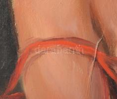 Jeckel Ferenc (1950-2012): Carmen. Olaj, farost 70x50 cm Keretben