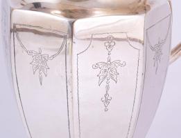 Sheffield angol ezüstözött boros / vizes kanna, jelzett, m: 20 cm
