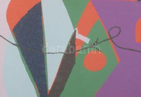 Würtz Ádám (1927-1994): Népművészet. Színes linómetszet, papír, jelzett, 28x40 cm Üvegezett keretben...