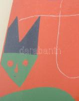 Würtz Ádám (1927-1994): Népművészet. Színes linómetszet, papír, jelzett, 28x40 cm Üvegezett keretben...