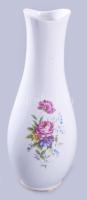 Hollóházi virágmintás váza, jelzett, hibátlan, m: 31 cm