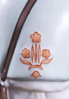 Zsolnay Szalonnázó paraszt. Terv.: Szomor János (1908-1980). Jelzett, kézzel festett, hibátlan, m: 3...