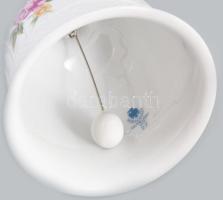 Hollóházi porcelán csengő, jelzett, hibátlan, m: 11,5 cm