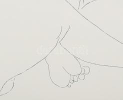 Amerigo Tot (1909-1984): Női aktok. Szitanyomat, papír, jelzett, üvegezett fakeretben 35x53 cm