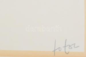 Amerigo Tot (1909-1984): Női aktok. Szitanyomat, papír, jelzett, üvegezett fakeretben 35x53 cm