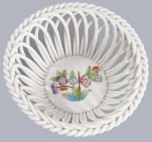 Herendi VBO mintás kosár kínáló, jelzett, hibátlan, d: 13 cm