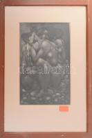 Amerigo Tot (1909-1984): Női aktok. Litográfia, papír, üvegezett fakeretben 38x25 cm