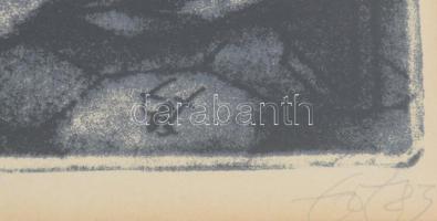 Amerigo Tot (1909-1984): Női aktok 1983. Litográfia, papír, jelzett üvegezett fakeretben 30x42 cm