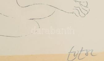 Amerigo Tot (1909-1984): Női aktok Szitanyomat, papír, jelzett, üvegezett fakeretben 44x32 cm