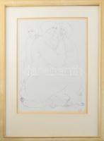 Amerigo Tot (1909-1984): Női aktok Szitanyomat, papír, jelzett, üvegezett fakeretben 44x32 cm