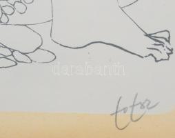 Amerigo Tot (1909-1984): Női aktok Szitanyomat, papír, jelzett, üvegezett fakeretben 44x32 cm